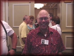 Carlton Stovall preparing to enjoy the party