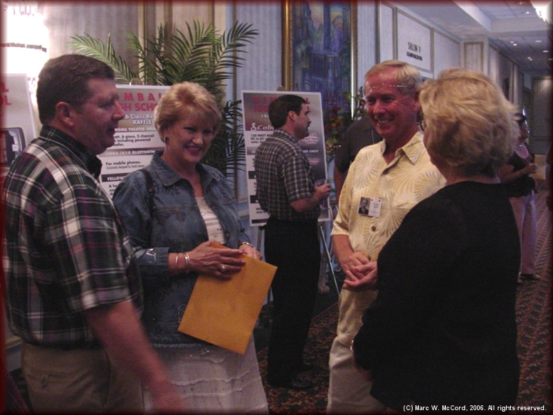 Ron and Linda Surber talking with Don and Michele Smith