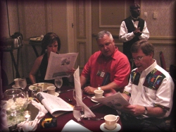 Tammy and Mike Dooley visit with Allen Sweet