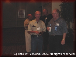 Jim Holman and Steve Hughes (foreground) with Bradley Rife and Danny Hammontree (background)