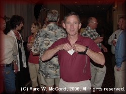 Mark Stevens getting ready to party at the 40th Reunion