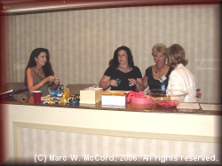 Kathye Hammontree, Sharon Bazet, Pam Hare Bazet and Susan Grisham Young at the registration desk