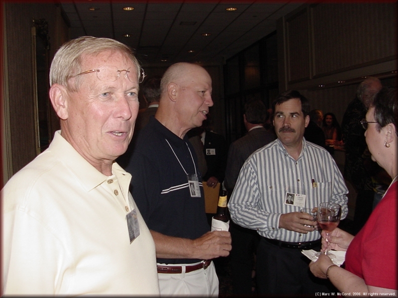 Don Smith, Earvin Stapleton and Charles Secord at the reunion on Saturday night