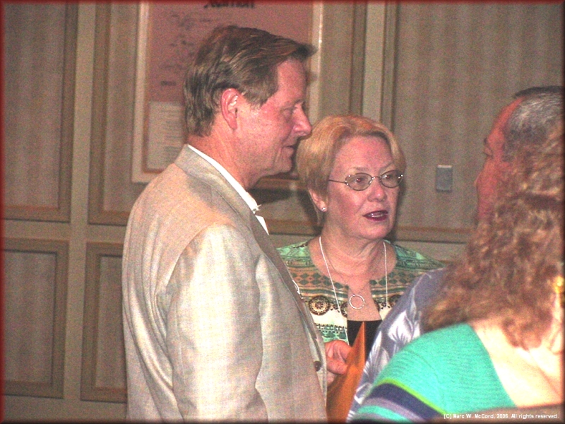Steve Bartlett visits with old friends at the 40th Reunion
