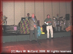 Michael Gaddy and Bob McComas fronting the band on Saturday night (NOT REALLY!)