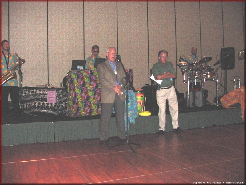 Michael Gaddy and Bob McComas fronting the band on Saturday night (NOT REALLY!)