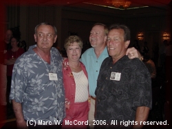 Carl DeWeise (Class of '65), Carolyn Yates Aldridge, Mike Dumas and Gary Tatom on Saturday night