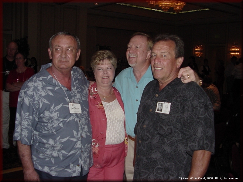 Carl DeWeise (Class of '65), Carolyn Yates Aldridge, Mike Dumas and Gary Tatom on Saturday night