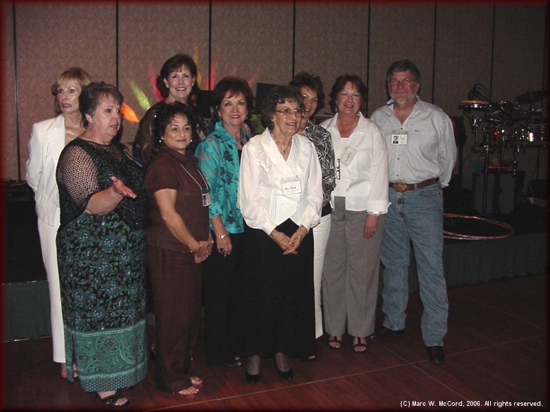 Susan Grisham Young, Jackie Hosea Salomon, Toni Micucci Austin, Judy Bryant Thompson, Ann Lamb, ,Carolyn Cox and Rick Risinger