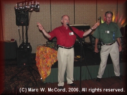 Dan Webster telling Bob McComas about the one that got away (It was THIS big!)