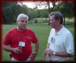 Rick Barnett and Wesley Johnson at the 35th Reunion, 2001