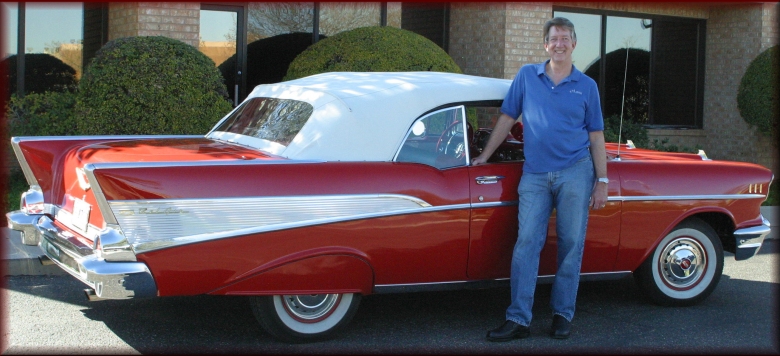 Ron Hawkins' 1957 Chevy BelAir convertible