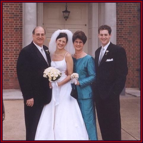 Barbara Killebrew Crossland and Family at the wedding of Jeanne Crossland, March, 2001