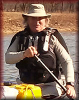 Marc canoeing the Illinois River, January 19, 2015