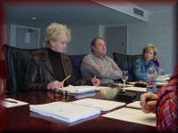 Pam Hare Bazet, Mike Turner and Susan Grisham Young at the February Planning Meeting