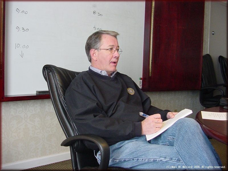 Bob McComas at the February Planning Meeting