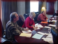 Jerry Babb, Brenda Babb and Steve Hughes at the February Planning Meeting