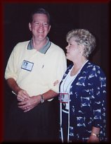 Wes Johnson and Carolyn Yates Aldridge at the 35th Reunion, 2001